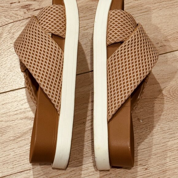 Aerosoles Size 6.5 Women's Baily Nude / Pink Chunky Platform Slide Sandals - Picture 5 of 8